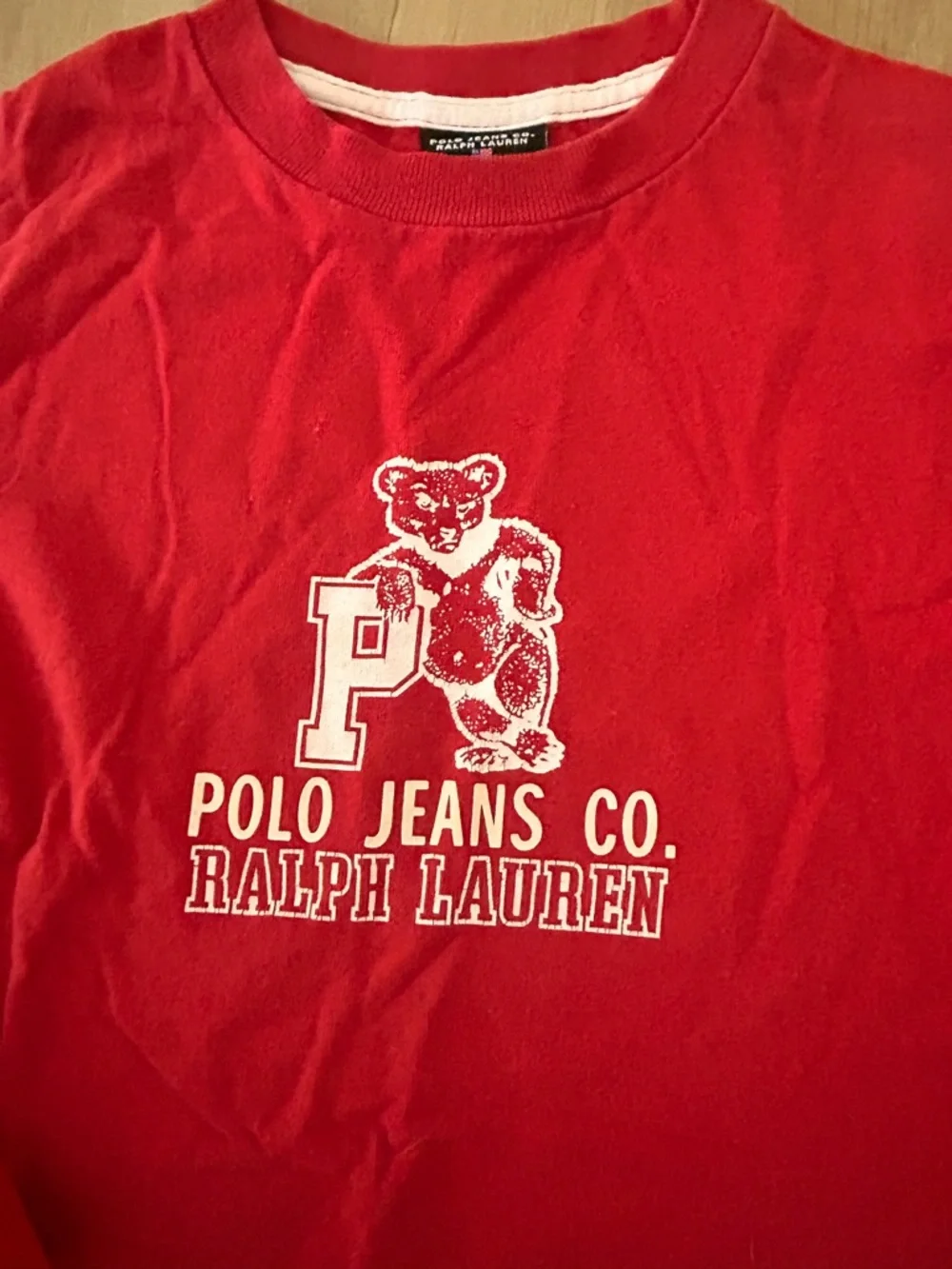 Ralph Lauren Polo Jeans Co. Kids' Red Long Sleeve Tee size 6 youth vintage